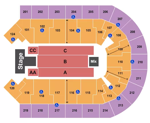 seating chart for Denny Sanford Premier Center - Matt Rife - eventticketscenter.com
