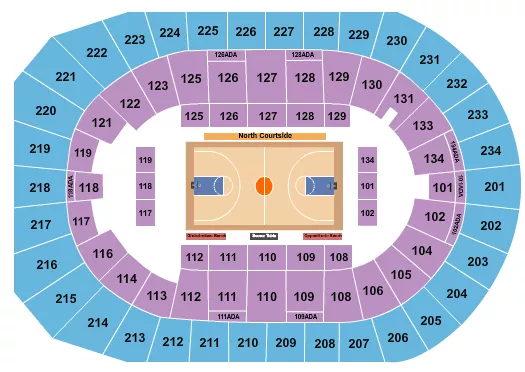 seating chart for Denver Coliseum - Basketball - Globetrotters - eventticketscenter.com