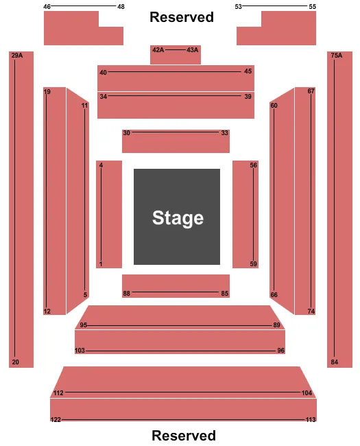 seating chart for Derby Dinner Playhouse - Clarksville - Center Stage - eventticketscenter.com