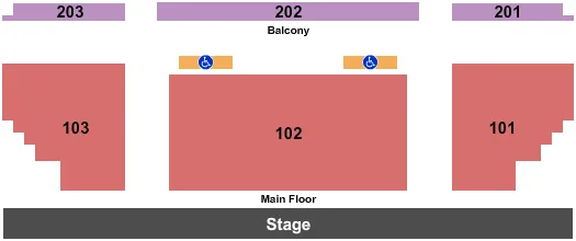 seating chart for Des Plaines Theatre - End Stage - eventticketscenter.com
