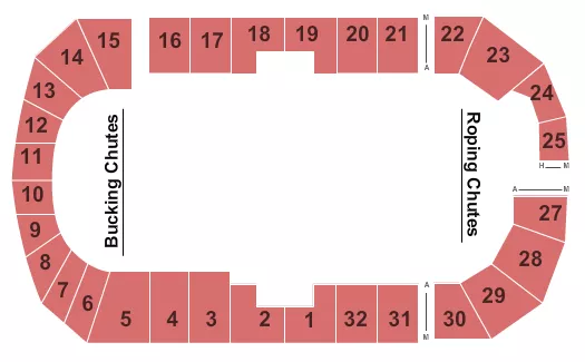 seating chart for Deschutes County Fairgrounds Expo Center - Rodeo 2 - eventticketscenter.com