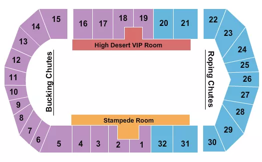 seating chart for Deschutes County Fairgrounds Expo Center - Rodeo 3 - eventticketscenter.com