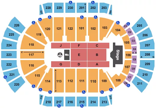 seating chart for Desert Diamond Arena - Aventura - eventticketscenter.com