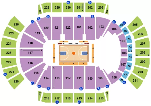 seating chart for Desert Diamond Arena - Basketball - Globetrotters - eventticketscenter.com