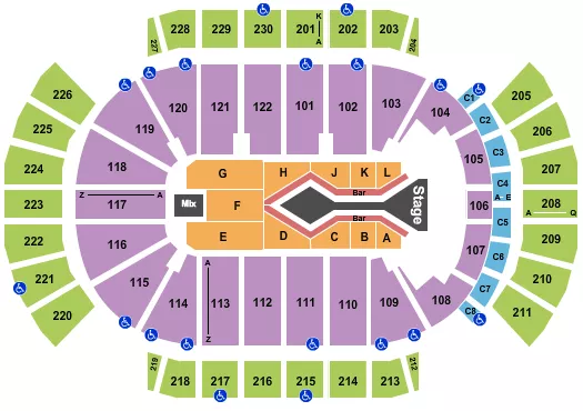 seating chart for Desert Diamond Arena - Blake Shelton - eventticketscenter.com