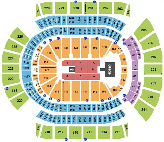 seating chart for Desert Diamond Arena - Christian Nodal 2 - eventticketscenter.com