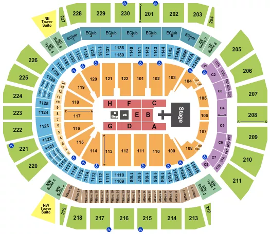 seating chart for Desert Diamond Arena - Def Leppard - eventticketscenter.com