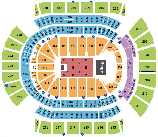 seating chart for Desert Diamond Arena - Endstage 3 - eventticketscenter.com