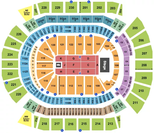 seating chart for Desert Diamond Arena - Endstage 6 - eventticketscenter.com