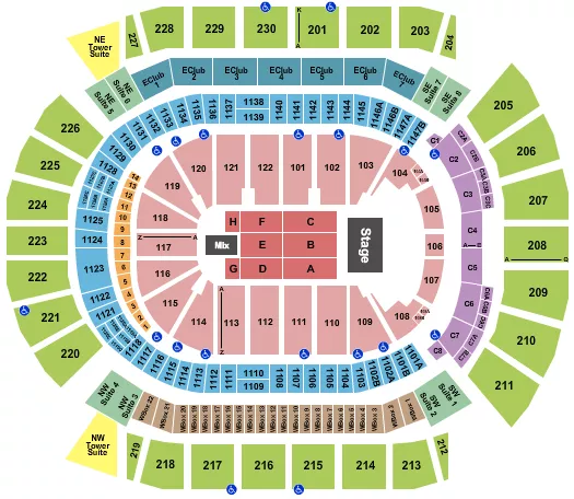 seating chart for Desert Diamond Arena - Endstage 9 - eventticketscenter.com