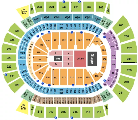 seating chart for Desert Diamond Arena - Endstage GA Pit 4 - eventticketscenter.com