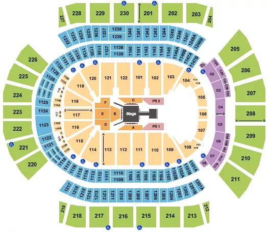 seating chart for Desert Diamond Arena - Fuerza Regida - eventticketscenter.com