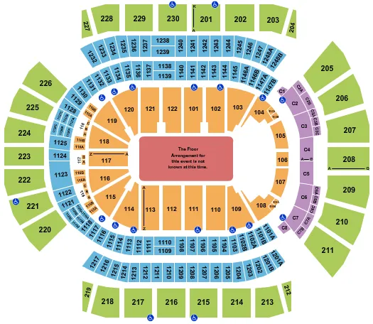 seating chart for Desert Diamond Arena - Generic Floor - eventticketscenter.com