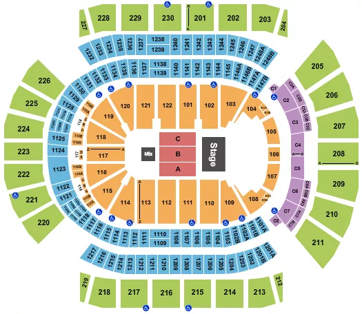 seating chart for Desert Diamond Arena - Half House RSV - eventticketscenter.com