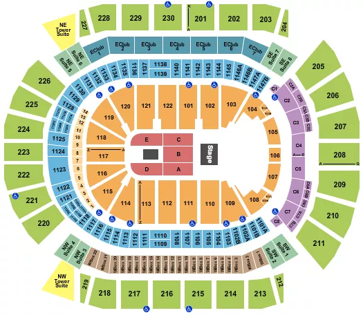 seating chart for Desert Diamond Arena - Halfhouse - eventticketscenter.com