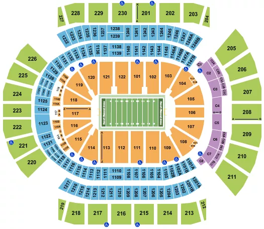 seating chart for Desert Diamond Arena - Indoor Football - eventticketscenter.com