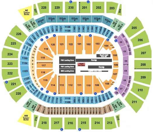 seating chart for Desert Diamond Arena - Nitro Circus - eventticketscenter.com