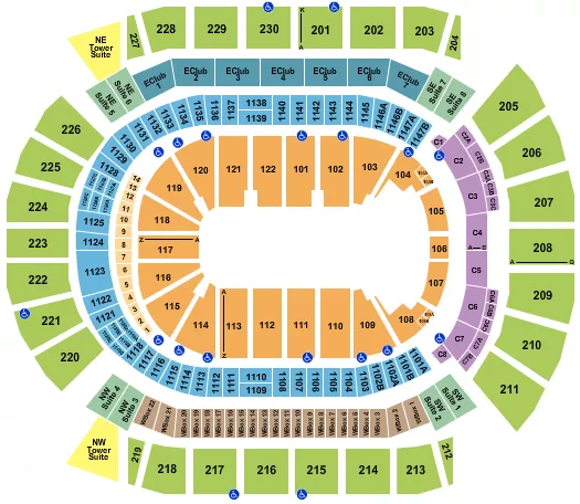 seating chart for Desert Diamond Arena - PBR - eventticketscenter.com
