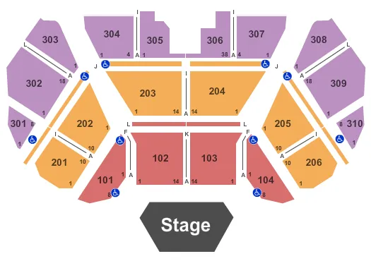 seating chart for Desert Diamond Casino - Diamond Entertainment Center - End Stage - eventticketscenter.com