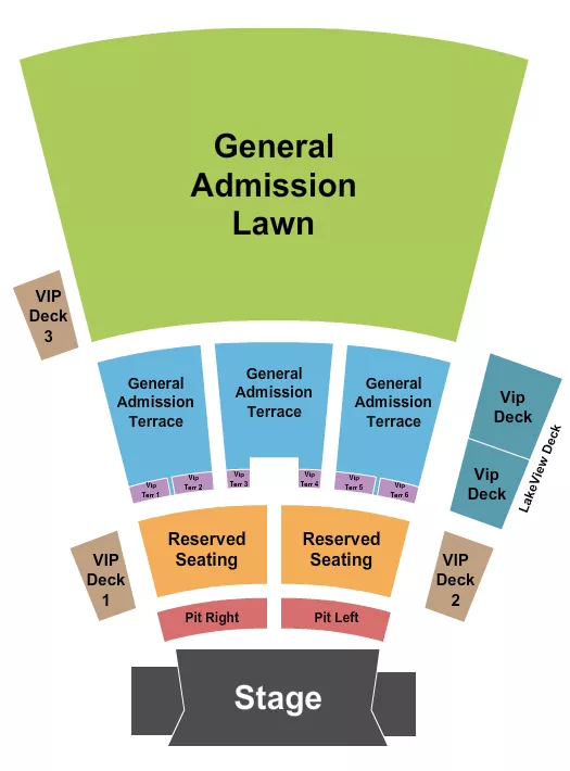 seating chart for Devon Lakeshore Amphitheater - EndstageLRPit 2 - eventticketscenter.com