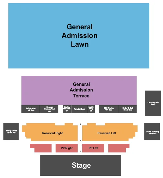 seating chart for Devon Lakeshore Amphitheater - End Stage - eventticketscenter.com