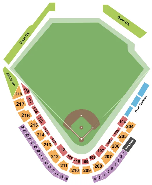 seating chart for Dickey-Stephens Park - Baseball - eventticketscenter.com
