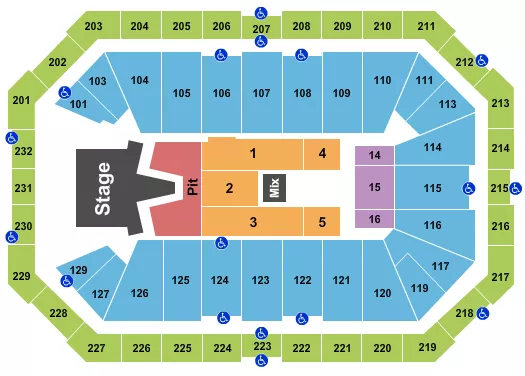 seating chart for Dickies Arena - AJR - eventticketscenter.com
