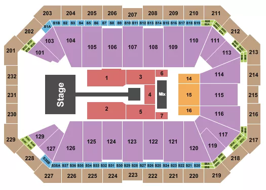 seating chart for Dickies Arena - Anuel AA - eventticketscenter.com