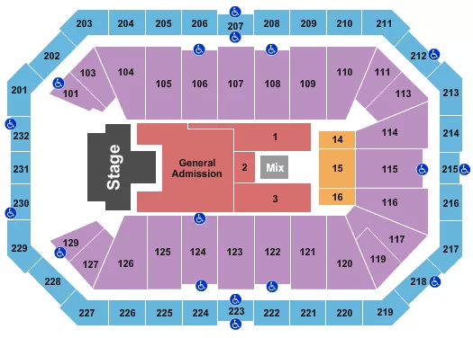 seating chart for Dickies Arena - Avenged Sevenfold - eventticketscenter.com