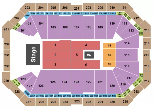 seating chart for Dickies Arena - Barry Manilow - eventticketscenter.com