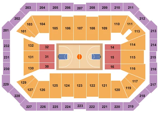 seating chart for Dickies Arena - Basketball - eventticketscenter.com