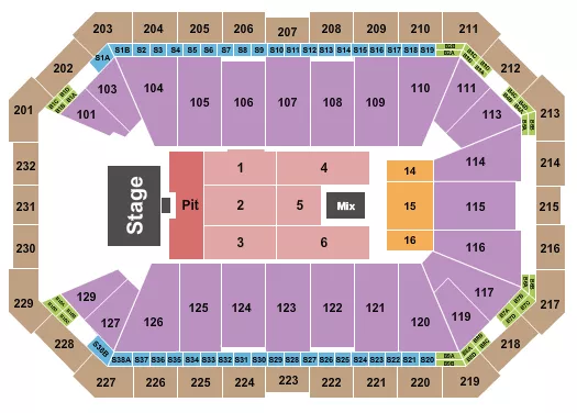 seating chart for Dickies Arena - Billy Strings - eventticketscenter.com