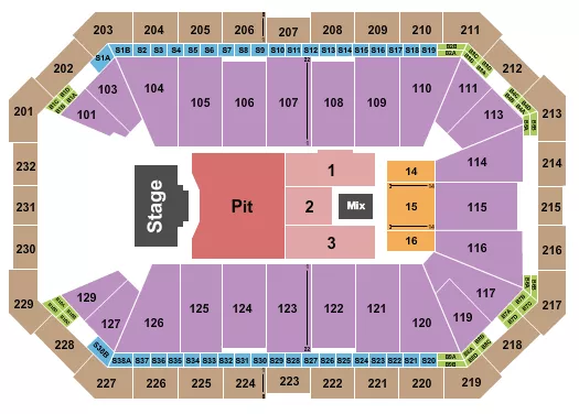 seating chart for Dickies Arena - Billy Strings 2 - eventticketscenter.com
