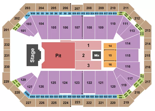seating chart for Dickies Arena - Billy Strings 2 - eventticketscenter.com