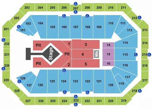 seating chart for Dickies Arena - Blink 182 - eventticketscenter.com
