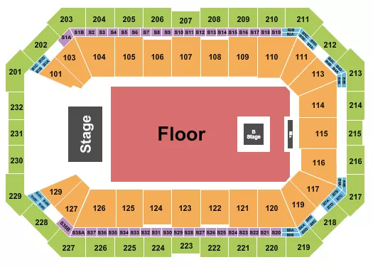 seating chart for Dickies Arena - Calvin Harris - eventticketscenter.com