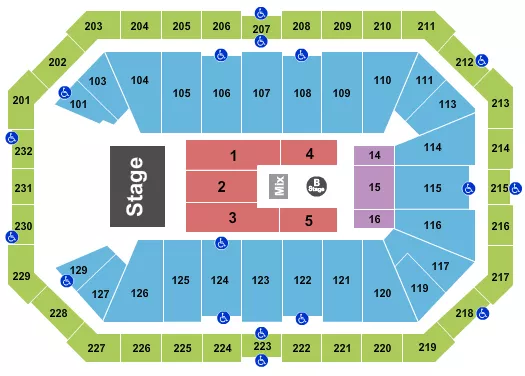 seating chart for Dickies Arena - Chris Brown - eventticketscenter.com