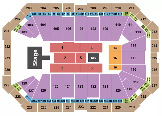 seating chart for Dickies Arena - Christian Nodal - eventticketscenter.com
