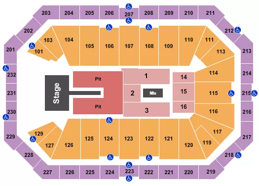 seating chart for Dickies Arena - Cigarettes After Sex - eventticketscenter.com