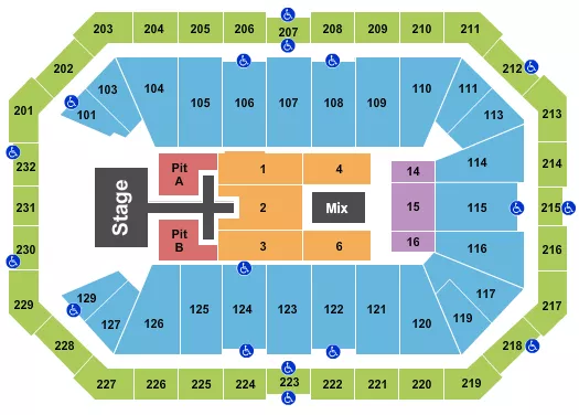 seating chart for Dickies Arena - Dan and Shay - eventticketscenter.com