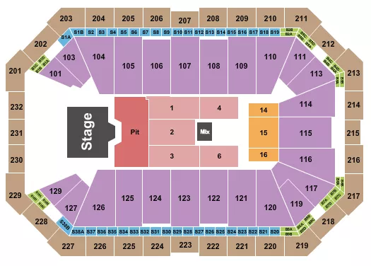 seating chart for Dickies Arena - Dierks Bentley - eventticketscenter.com