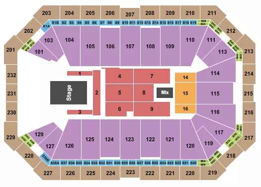 seating chart for Dickies Arena - Elevation Worship - eventticketscenter.com