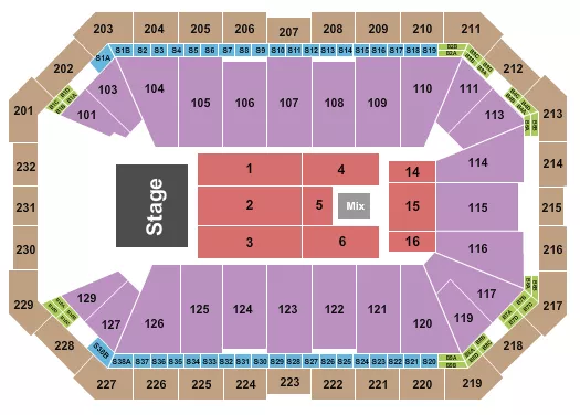 seating chart for Dickies Arena - Dickies Arena - eventticketscenter.com