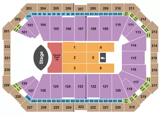 seating chart for Dickies Arena - Eric Church - eventticketscenter.com