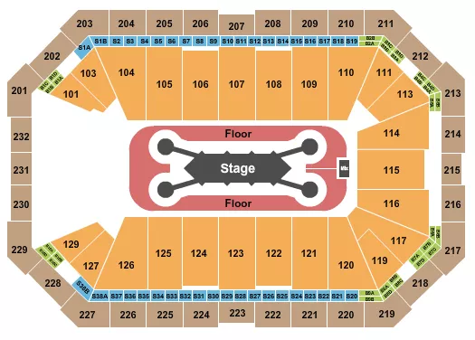 seating chart for Dickies Arena - Feid - eventticketscenter.com