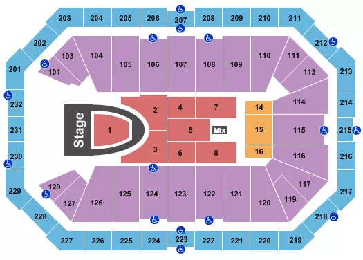 seating chart for Dickies Arena - For King and Country 2023 - eventticketscenter.com