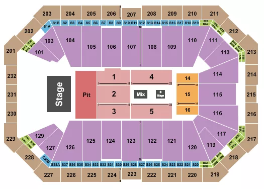 seating chart for Dickies Arena - Forrest Frank - eventticketscenter.com