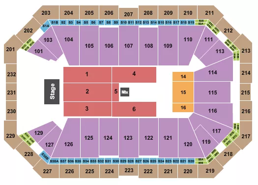 seating chart for Dickies Arena - Geroge Lopez - eventticketscenter.com