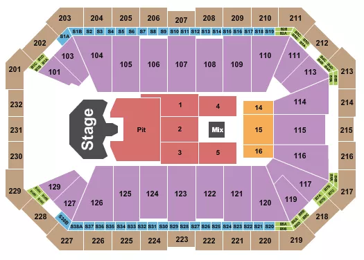 seating chart for Dickies Arena - Ghost - eventticketscenter.com