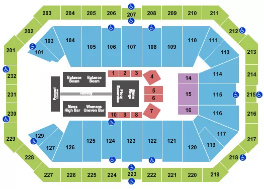 seating chart for Dickies Arena - Gold Over America - eventticketscenter.com